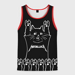 Майка-безрукавка мужская Metallica: cat rock, цвет: 3D-красный