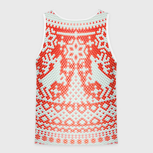 Мужская майка без рукавов Новогодняя шкура змеи / 3D-Белый – фото 2