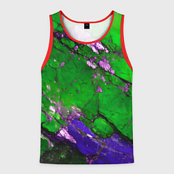 Майка-безрукавка мужская A purple mineral in a green stone, цвет: 3D-красный