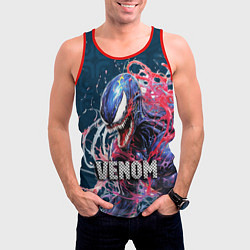 Майка-безрукавка мужская Venom Marvel, цвет: 3D-красный — фото 2