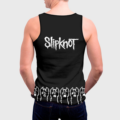 Мужская майка без рукавов Slipknot: cat rock / 3D-Черный – фото 4