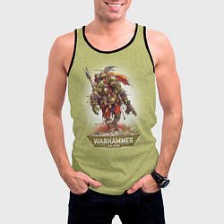 Майка-безрукавка мужская Воин орк Warhammer, цвет: 3D-черный — фото 2