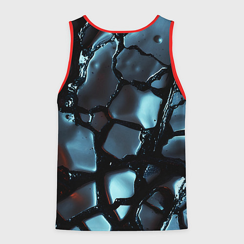 Мужская майка без рукавов The liquid substance is grey / 3D-Красный – фото 2