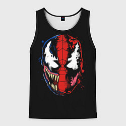 Майка-безрукавка мужская Веном Карнаж и Человек паук, цвет: 3D-черный