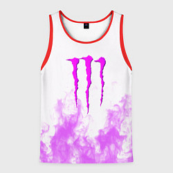 Майка-безрукавка мужская Monster energy neon flame, цвет: 3D-красный