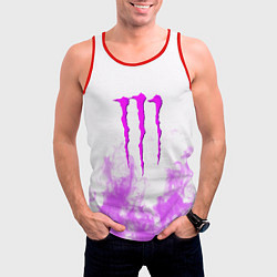 Майка-безрукавка мужская Monster energy neon flame, цвет: 3D-красный — фото 2