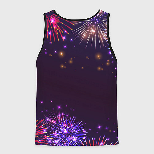 Мужская майка без рукавов Праздничный BMW / 3D-Черный – фото 2