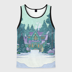 Мужская майка без рукавов Новый год - двор