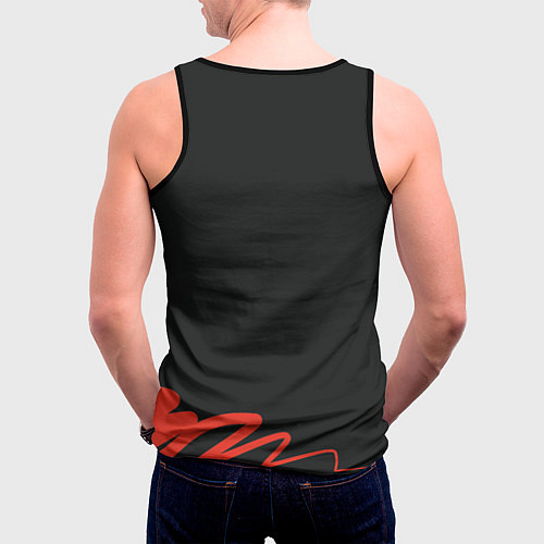 Мужская майка без рукавов Путь жизни / 3D-Черный – фото 4