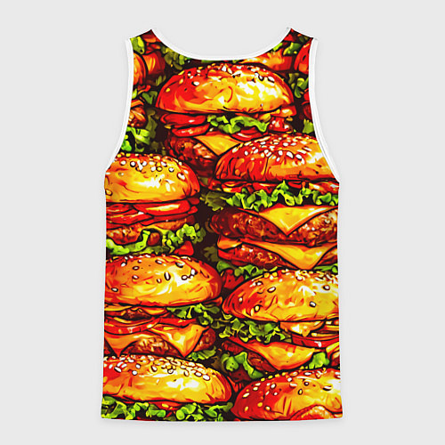 Мужская майка без рукавов Бургеры / 3D-Белый – фото 2