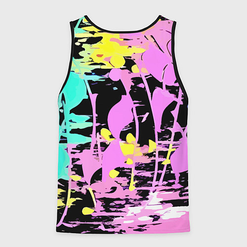 Мужская майка без рукавов Color expressive abstraction - Milano / 3D-Черный – фото 2