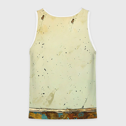 Мужская майка без рукавов Воробушек / 3D-Белый – фото 2