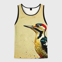 Майка-безрукавка мужская Большой дятел, цвет: 3D-черный