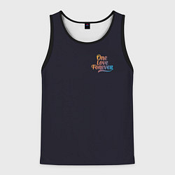 Майка-безрукавка мужская One love forever, цвет: 3D-черный