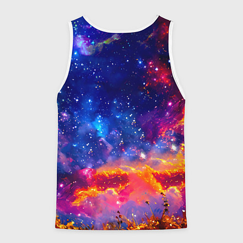 Мужская майка без рукавов Чайка и космос / 3D-Белый – фото 2