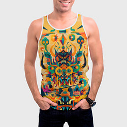 Майка-безрукавка мужская Китайский монстр, цвет: 3D-белый — фото 2