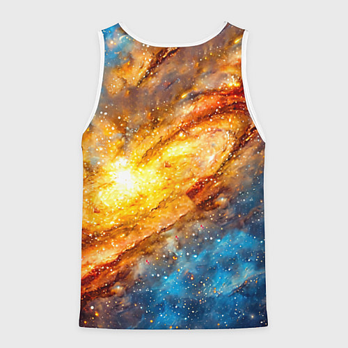 Мужская майка без рукавов Ласточка в космосе / 3D-Белый – фото 2