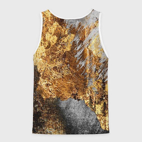 Мужская майка без рукавов Текстура золота и бетона / 3D-Белый – фото 2