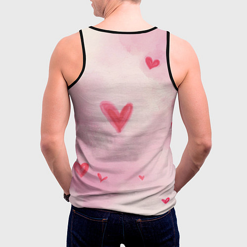 Мужская майка без рукавов Все ответы о любви / 3D-Черный – фото 4