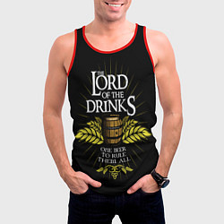 Майка-безрукавка мужская Lord of the drinks, цвет: 3D-красный — фото 2