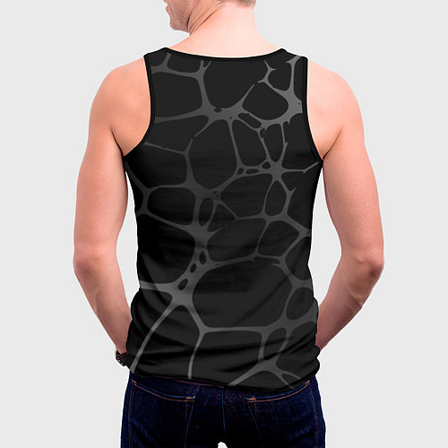 Мужская майка без рукавов Toyota - монохромный аква / 3D-Черный – фото 4