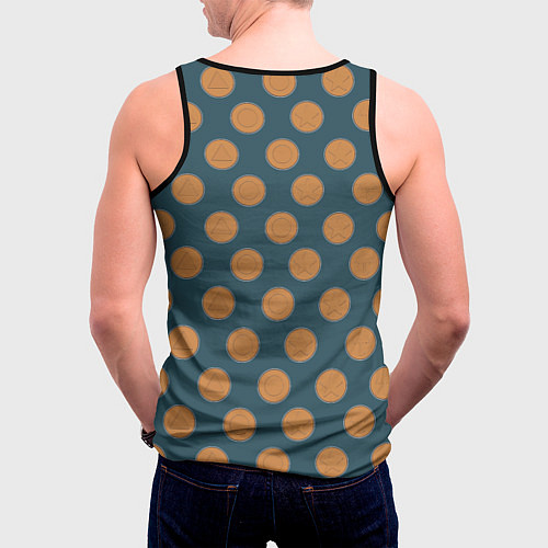 Мужская майка без рукавов Игра в кальмара печенье / 3D-Черный – фото 4
