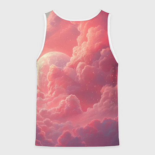 Мужская майка без рукавов Белый голубь в небесах / 3D-Белый – фото 2