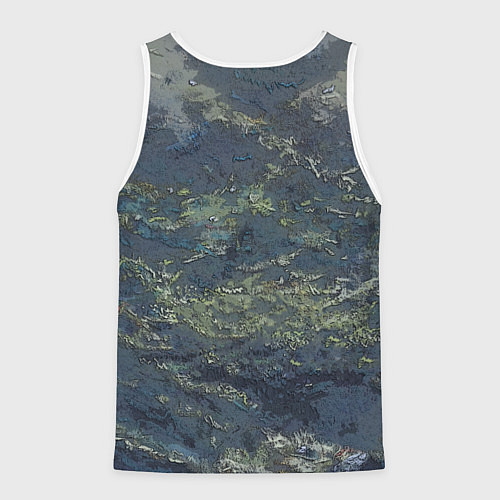 Мужская майка без рукавов Медведь идёт / 3D-Белый – фото 2