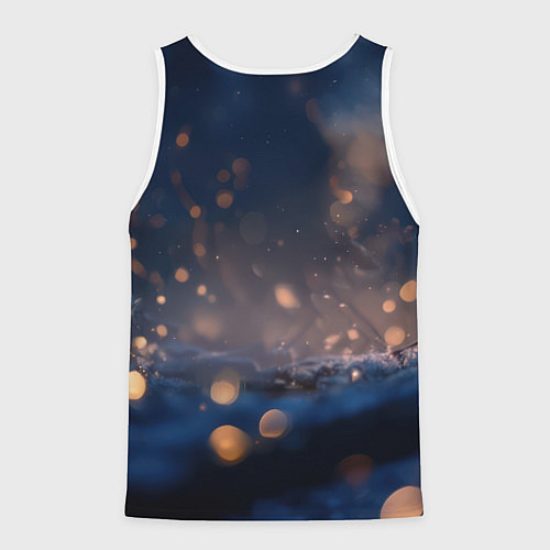 Мужская майка без рукавов Милые влюбленные совушки / 3D-Белый – фото 2