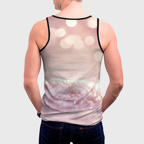 Мужская майка без рукавов Влюбленные белочки с сердечком / 3D-Черный – фото 4