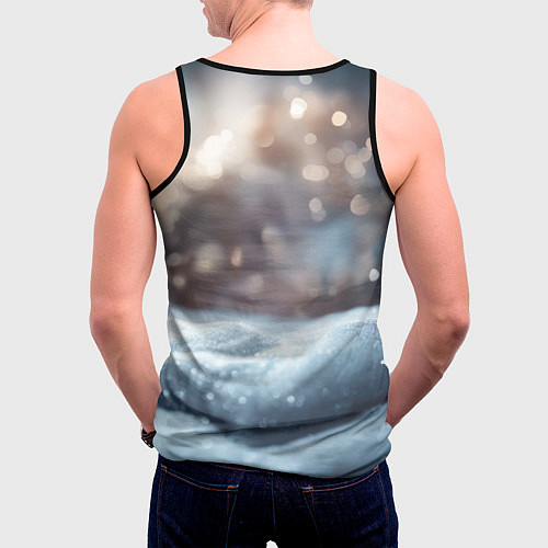 Мужская майка без рукавов Влюбленные котята с сердечком / 3D-Черный – фото 4