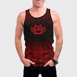 Майка-безрукавка мужская Five Finger Death Punch red poly, цвет: 3D-черный — фото 2