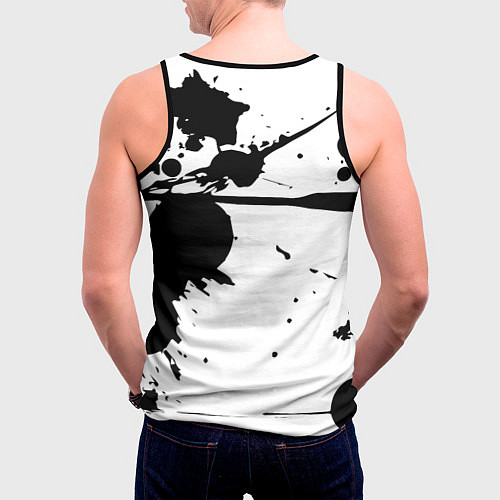 Мужская майка без рукавов Art blots - vanguard / 3D-Черный – фото 4