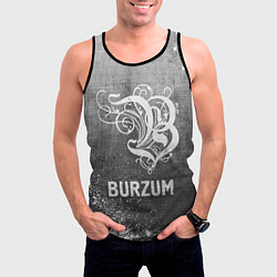 Майка-безрукавка мужская Burzum - grey gradient, цвет: 3D-черный — фото 2