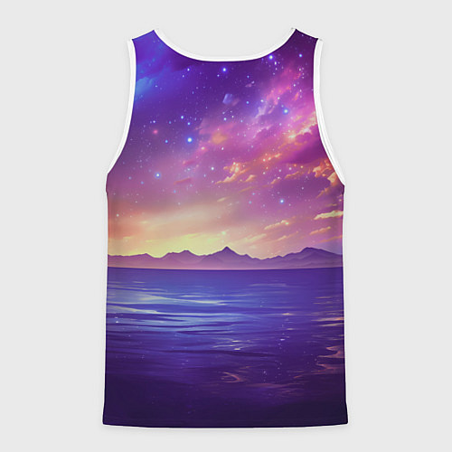 Мужская майка без рукавов Волшебная галактика / 3D-Белый – фото 2