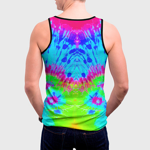 Мужская майка без рукавов Дональд Трамп против Венома / 3D-Черный – фото 4