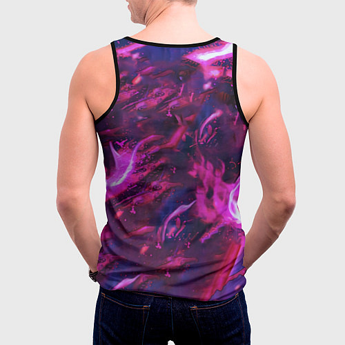 Мужская майка без рукавов Клинок рассекающий демонов - аниме / 3D-Черный – фото 4