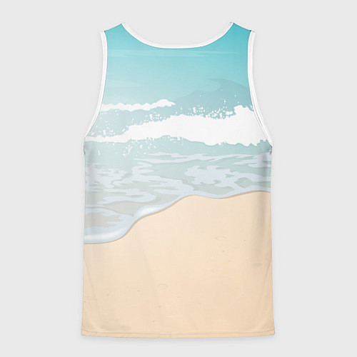 Мужская майка без рукавов Keep your ocean inside / 3D-Белый – фото 2