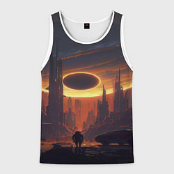 Мужская майка без рукавов Космос - человек