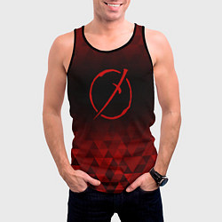 Майка-безрукавка мужская Akame ga Kill red poly, цвет: 3D-черный — фото 2