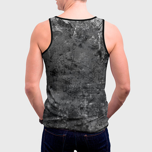 Мужская майка без рукавов Абстракция - grunge mood / 3D-Черный – фото 4