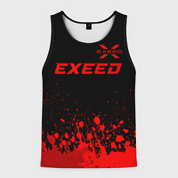 Майка-безрукавка мужская Exeed - red gradient посередине, цвет: 3D-черный