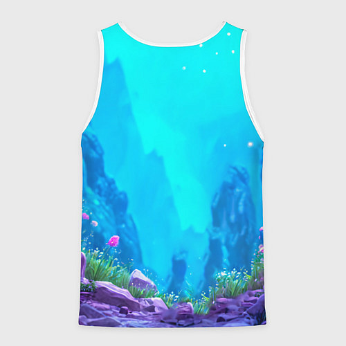 Мужская майка без рукавов Розовый козлик / 3D-Белый – фото 2