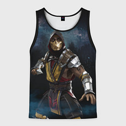 Майка-безрукавка мужская Mortal Kombat - Скорпион, цвет: 3D-черный
