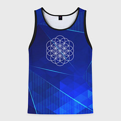 Майка-безрукавка мужская Coldplay blue poly, цвет: 3D-черный