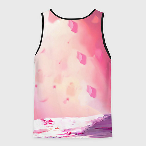 Мужская майка без рукавов Воробей в розовом / 3D-Черный – фото 2