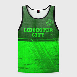 Мужская майка без рукавов Leicester City - green gradient посередине