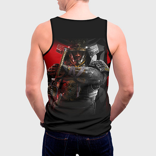 Мужская майка без рукавов Ассасинс Крид Тени / 3D-Черный – фото 4