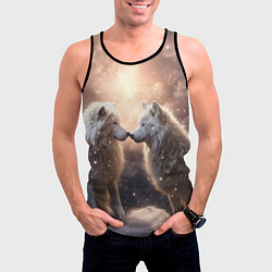 Майка-безрукавка мужская Волчья нежность, цвет: 3D-черный — фото 2