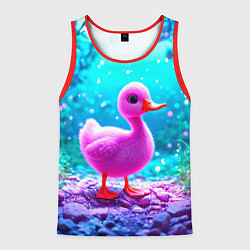 Майка-безрукавка мужская Утеночек, цвет: 3D-красный